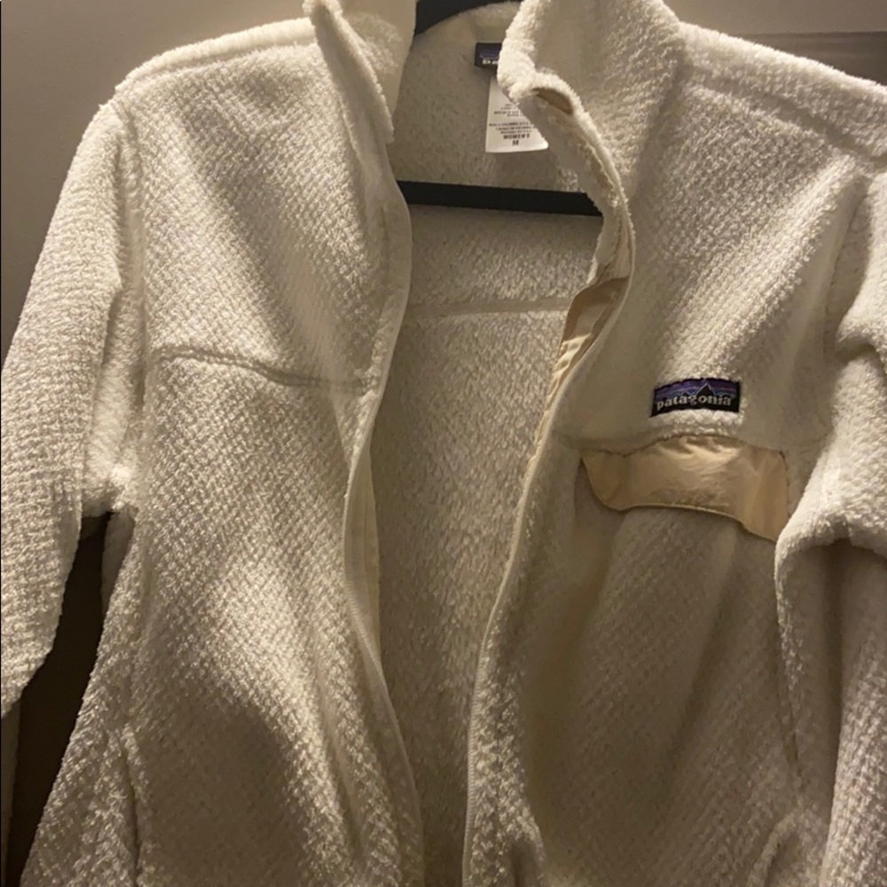 Women’s Patagonia retool zip up medium cream white